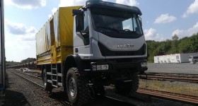 Camion Iveco rail route hydrostatique