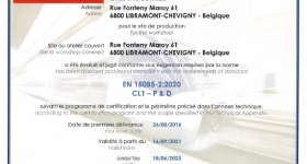 Certification CML industries EN 15085
